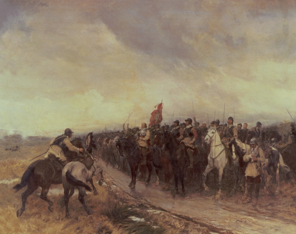 Cromwell at Dunbar, Andrew Carrick Gow (1848-1920). Oil on Canvas 1886