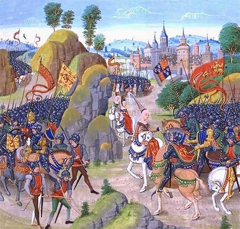 Battle of Neville's Cross, the Froissart of Louis of Gruuthuse, c. 1470