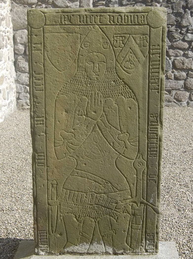 Grave Slab of Gilbert de Greenlaw, Bishop of Aberdeen, slain at the battle of Harlaw in 1411