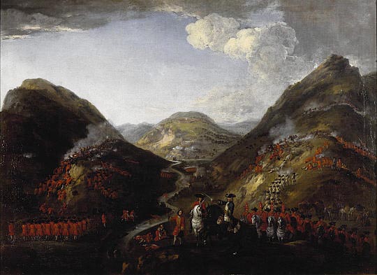 The Battle of Glenshiel, Peter Tillemans (1684 - 1734). Oil on canvas 1719