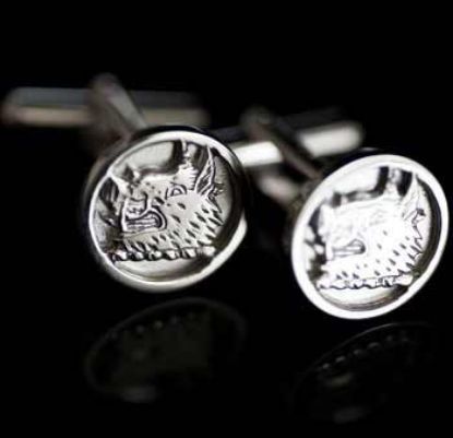 Picture of Silver Clan Crest Cufflinks Small