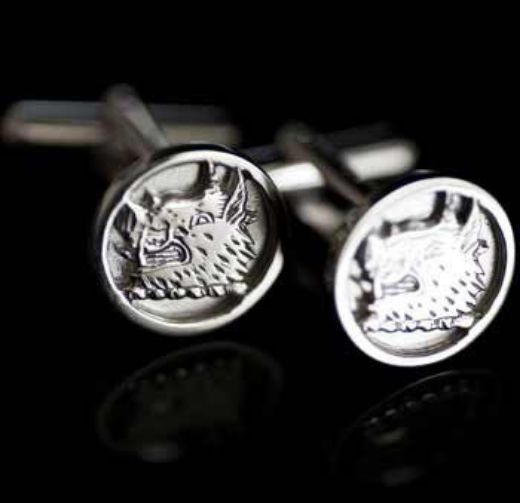 Picture of Silver Clan Crest Cufflinks Small 