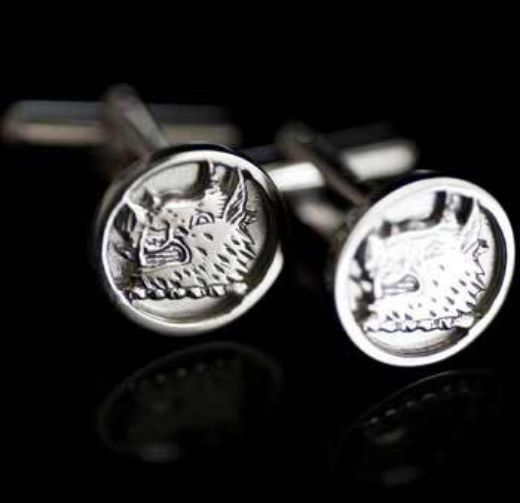 Picture of Silver Clan Crest Cufflinks Small