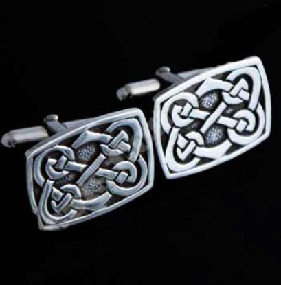 Picture of Celtic Knotwork Silver Cufflinks