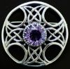 Amethyst Celtic Brooch