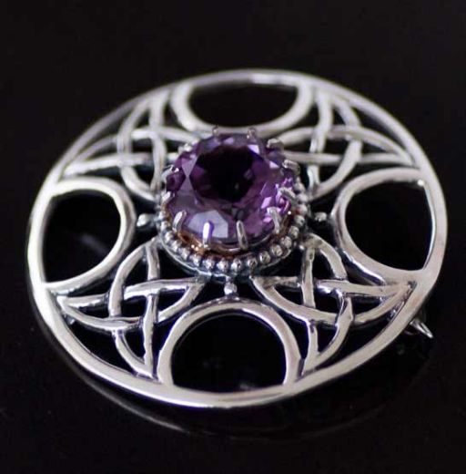 Picture of Celtic Amethyst Shield Brooch