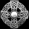 Celtic Cross Silver Brooch