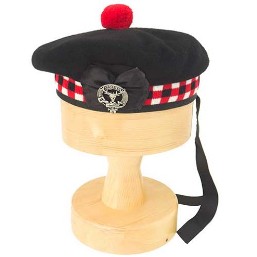 Picture of Robert Mackie Balmoral Black Diced Bonnet  Size 57