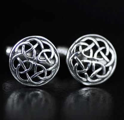Picture of Celtic Interlace Silver Cufflinks