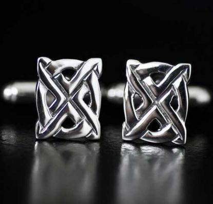 Picture of Celtic Saltire Silver Cufflinks