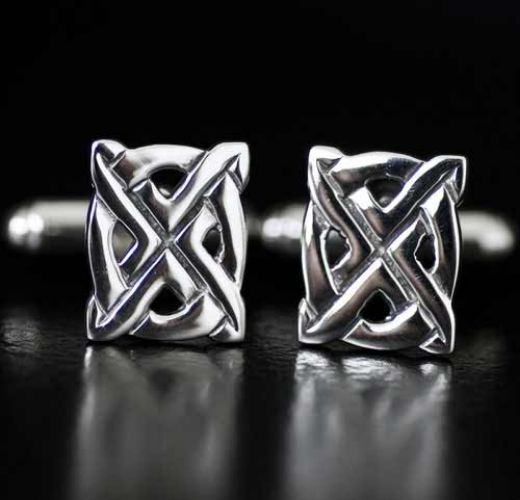 Picture of Celtic Saltire Silver Cufflinks
