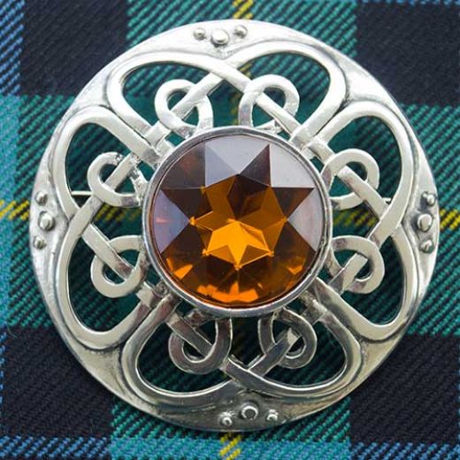 Picture of Plaid Brooch Stone Set
