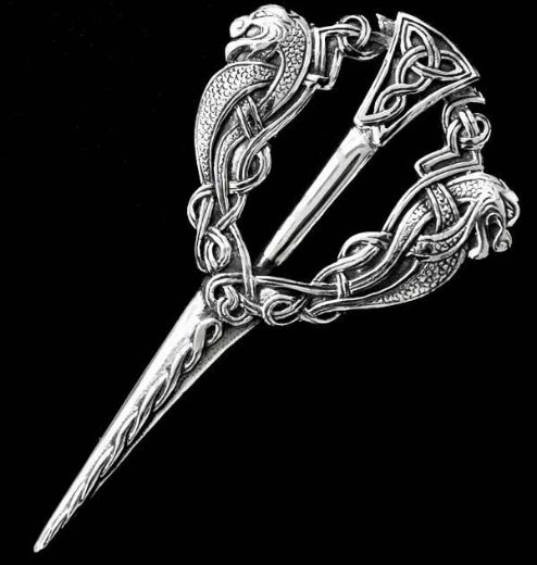 Picture of Celtic Serpent Silver Kilt Pin