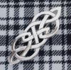 Tartan Kilt Pin Silver Interlace