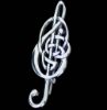 Celtic Interlace Musical Clef Brooch