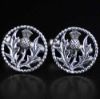 Picture of Thistle Emblem Silver Cufflinks