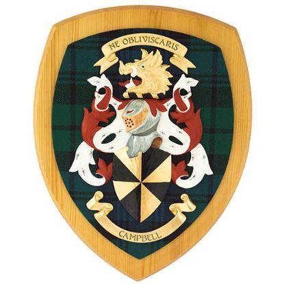 Picture of Coat of Arms Clan Wall Plaque - Light