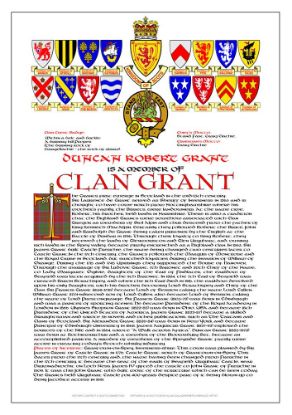 Picture of Clan Crest Motto and History Certificate