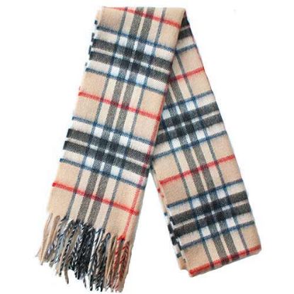 Picture of Thomson Camel Tartan Cashmere Scarf