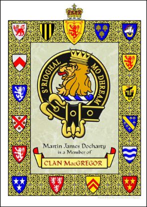 Picture of Clan Crest and Motto Certificate