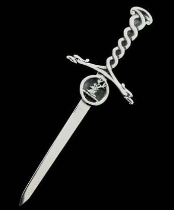 Picture of Silver Clan Crest Celtic Sword Kilt Pin 