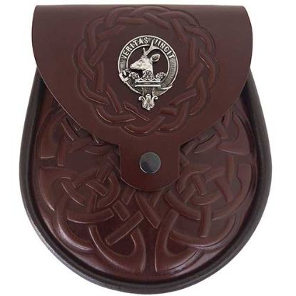 Picture of Clan Crest Dark Brown Leather Sporran