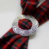 Celtic Scarf Ring on Tartan Scarf