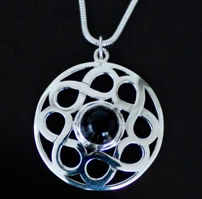 Picture of Celtic Silver Black Onyx Gemstone Pendant
