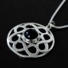 SilverInterlace Onyx Cabachon Pendant