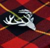 Tartan Stag Plaid Brooch