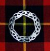 Interlace Plaid Brooch on Tartan