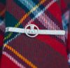 Silver Clan Tie Clip on Tartan Tie