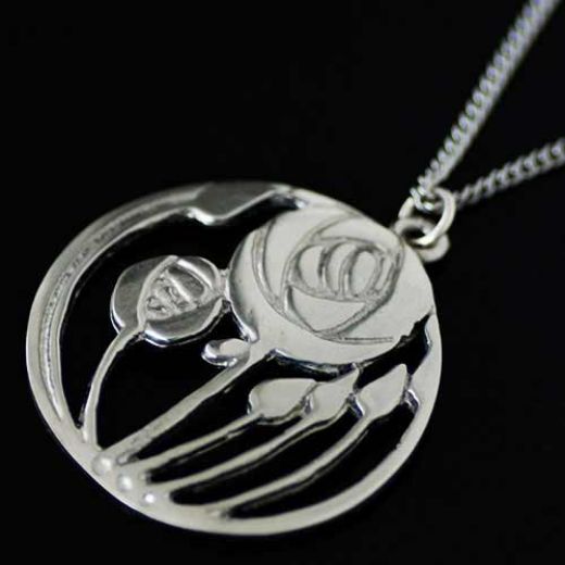 Picture of Scottish Art Nouveau Rose Pendant