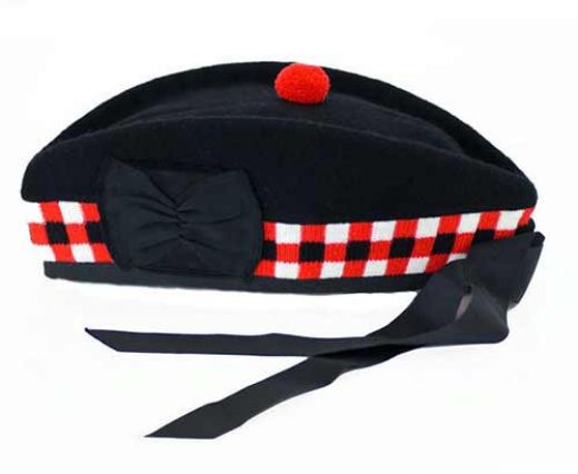 Picture of Robert Mackie Diced Black Glengarry Size 58