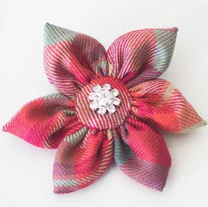 Highland Rose Tartan Brooch