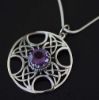 Amethyst Celtic Silver Pendant 