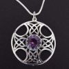 Picture of Celtic Amethyst Scottish Silver Pendant