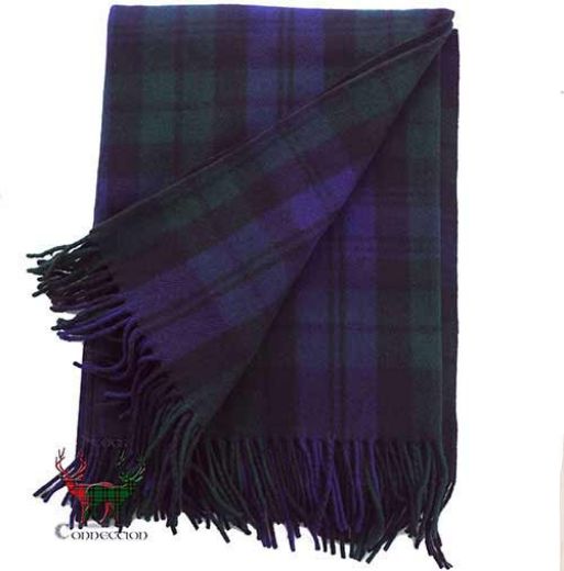Black watch top tartan blanket