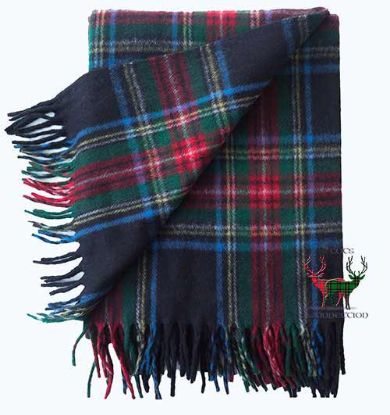 Picture of Stewart Black Tartan Blanket