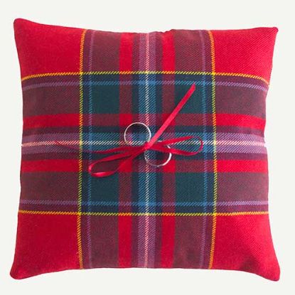 Picture of Tartan Wedding Ring Pillows