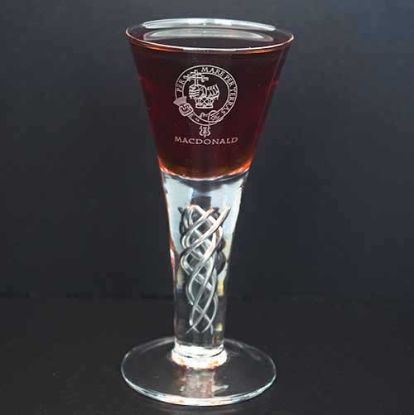 Picture of Jacobite Clan Twist Stem Toasting Glass