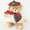 Teddy with Jumper Tartan Hat and Scarf