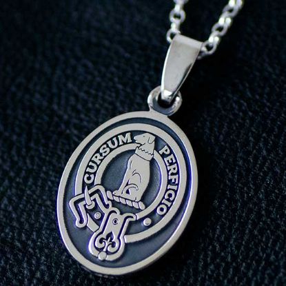 Picture of Silver Clan Crested Oval Pendant
