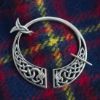 Celtic Silver Brooch on Tartan