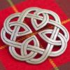 Weathered Celtic Plaid Brooch