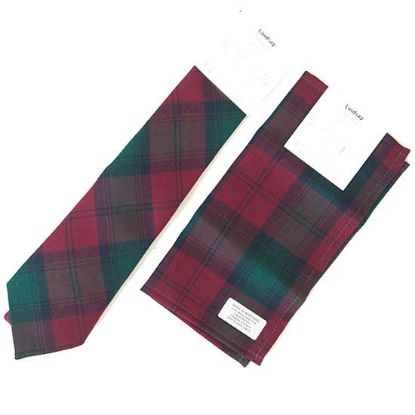 Picture of Lindsay Tartan Tie and Pocket Square Set