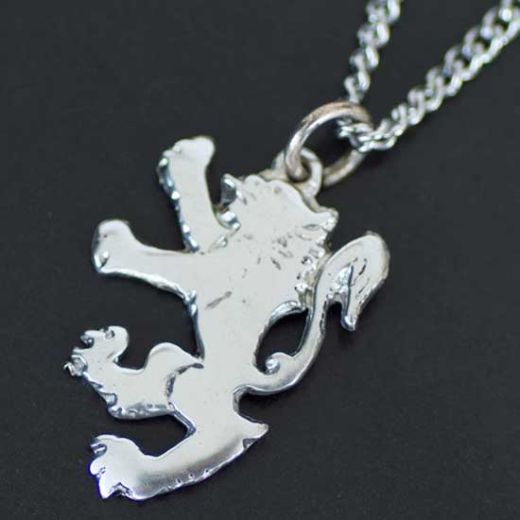 Heraldic Lion Rampant Pendant
