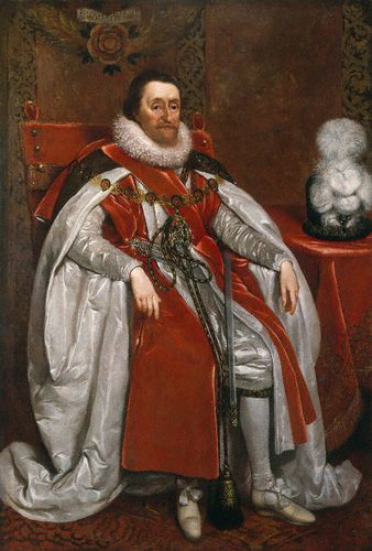 King James I of England and VI of Scotland, Daniel Mytens (c.1590-1648). Oil on canvas, 1621